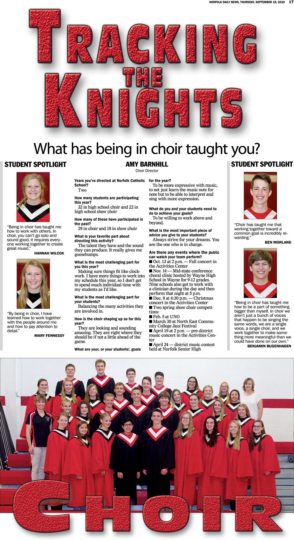 Tracking the Knight Choir